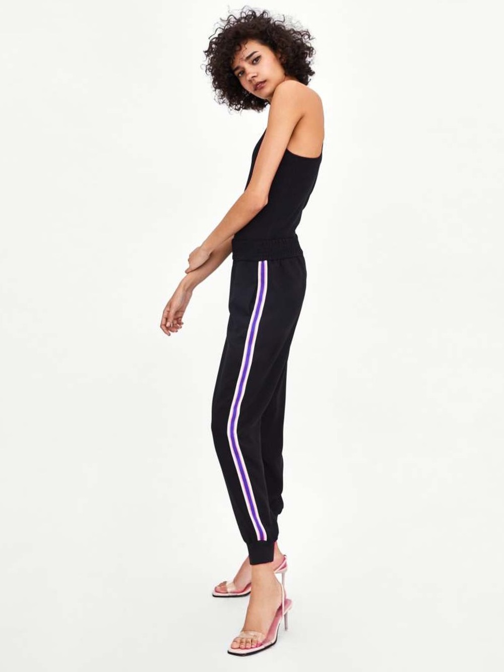 𝐙𝐀𝐑𝐀 TRF BLACK JOGGING PANTS WITH SIDE STRIPE Large